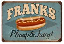 Vintage-Retro Franks Metal-Tin Sign