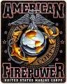 Vintage-Retro USMC Firepower Metal-Tin Sign