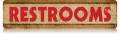 Vintage-Retro Restrooms Metal-Tin Sign 3