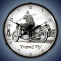 Vintage-Retro  Paired Up Lighted Wall Clock
