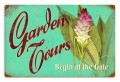 Vintage-Retro Garden Tours Tin-Metal Sign