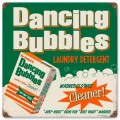 Vintage-Retro Dancing Bubbles Metal-Tin Sign
