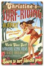 Vintage-Retro Surf Academy Metal-Tin Sign - Personalized