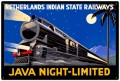 Vintage-Retro Java Night Train Metal-Tin Sign