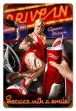 Vintage-Retro Drive In Metal-Tin Sign