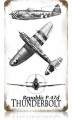 Vintage-Retro P-47 Three View Metal-Tin Sign