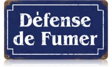 Vintage-Retro Defense Fumer Metal-Tin Sign