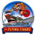 Vintage-Retro Flying Tiger Round Banner Metal-Tin Sign