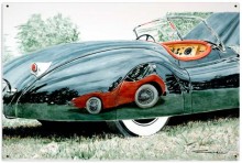Vintage-Retro XK 120 ONXK Tin-Metal Sign LARGE