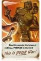 Vintage-Retro Your War Metal-Tin Sign