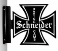 Vintage-Retro Schneider Racing Cams Iron Cross Metal-Tin Sign