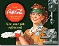 Vintage COKE - Female Machinist Tin Sign