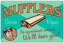 Vintage-Retro Muffler Service Metal-Tin Sign LARGE