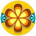 Vintage-Retro Flower 3 Round Metal-Tin Sign