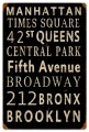 Vintage-Retro New York Streets Tin-Metal Sign