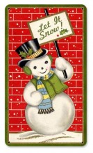 Vintage-Retro Snowman Metal-Tin Sign