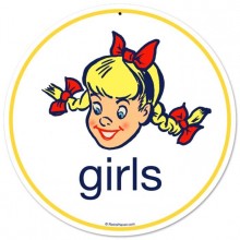 Vintage-Retro Girls Metal-Tin Sign