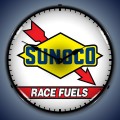Vintage-Retro  Sunoco Race Fuel Lighted Wall Clock
