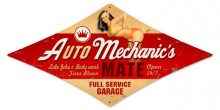 Vintage-Retro Auto Mechanic Diamond Metal-Tin Sign