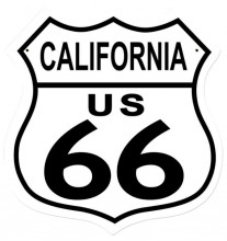 Vintage-Retro Route 66 California Shield Metal-Tin Sign