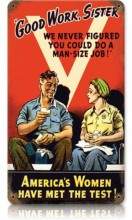 Vintage-Retro Americas Women Metal-Tin Sign