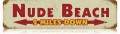 Vintage-Retro Nude Beach Metal-Tin Sign