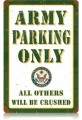 Vintage-Retro Army Parking Metal-Tin Sign