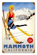 Vintage-Retro Ski Mammoth Metal-Tin Sign