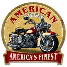 Vintage-Retro American Biker Shield Metal-Tin Sign