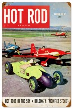 Vintage-Retro Hot Rods in the Sky Metal-Tin Sign