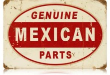 Vintage-Retro Mexican Parts Metal-Tin Sign