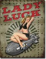 Retro  Lady Luck Tin Sign