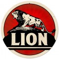 Vintage-Retro Lion Gasoline Round Metal-Tin Sign