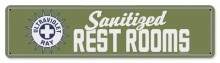 Vintage-Retro Restrooms Metal-Tin Sign 2
