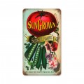 Vintage Sun Gown Seeds Metal Sign 8 x 14 Inches Inches