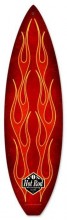 Vintage-Retro Red Flame Surfboard Surfboard Metal-Tin Sign