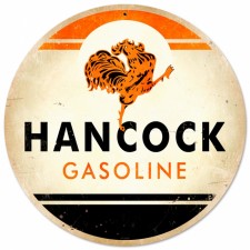 Vintage-Retro Hancock Gasoline Metal-Tin Sign