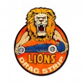 Retro Lions Drag Strip Tin Sign 20 x 24 Inches