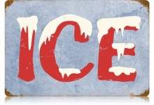 Vintage-Retro Ice Metal-Tin Sign
