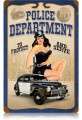 Vintage-Retro Police Pin Up Metal-Tin Sign