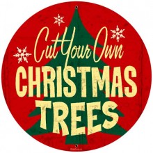 Vintage-Retro Cut Your Own Tin-Metal Sign LARGE
