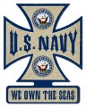 Vintage-Retro Navy Iron Cross Metal-Tin Sign