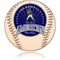 Vintage-Retro American Baseball Round Metal-Tin Sign