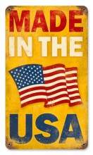 Vintage-Retro Made in the USA Metal-Tin Sign 3