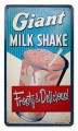 Vintage-Retro Milk Shake Metal-Tin Sign