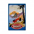 Retro Bugatti Red Metal Sign  12 x 18 Inches