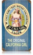 Vintage-Retro So Cali Girl Metal-Tin Sign