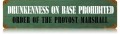 Vintage-Retro Drunkenness Prohibited Metal-Tin Sign
