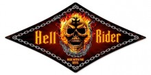 Vintage-Retro Hell Rider Diamond Metal-Tin Sign