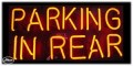 Neon Business Sign - Parking in Rear